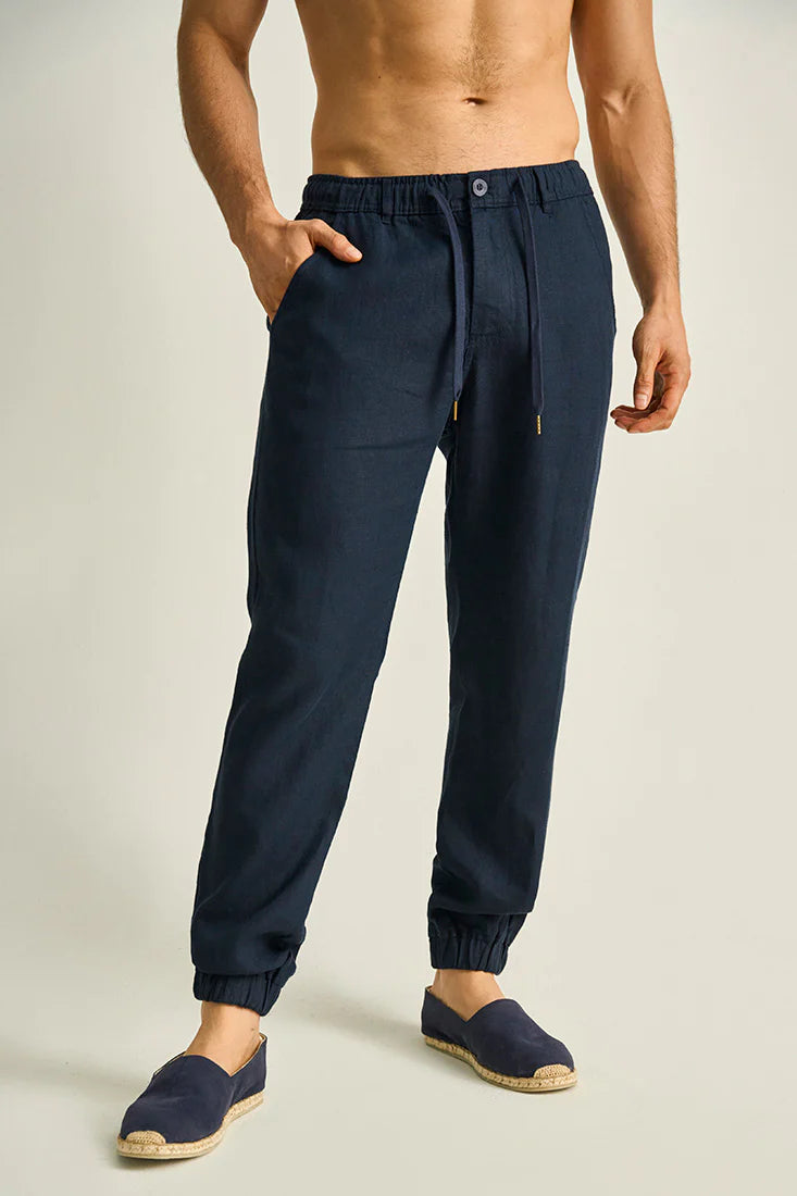 Linen jogger pants